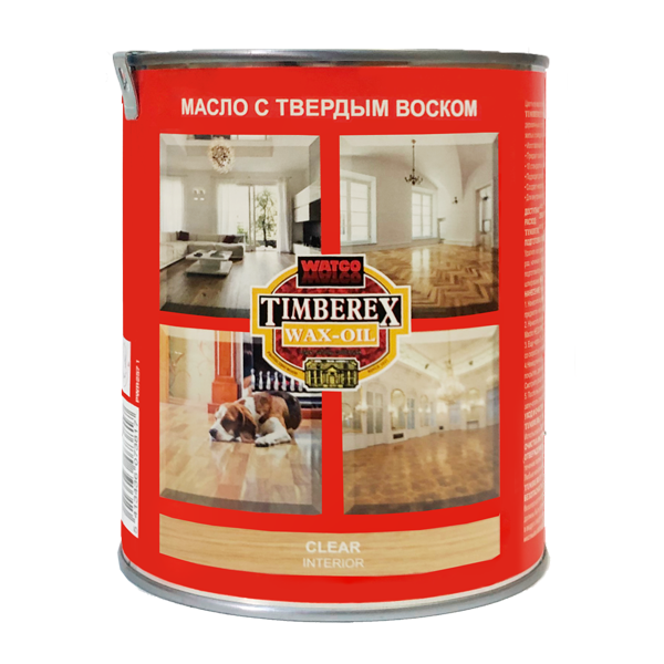 Защитное масло с твердым воском Timberex Wax Oil бесцветное, 1 л